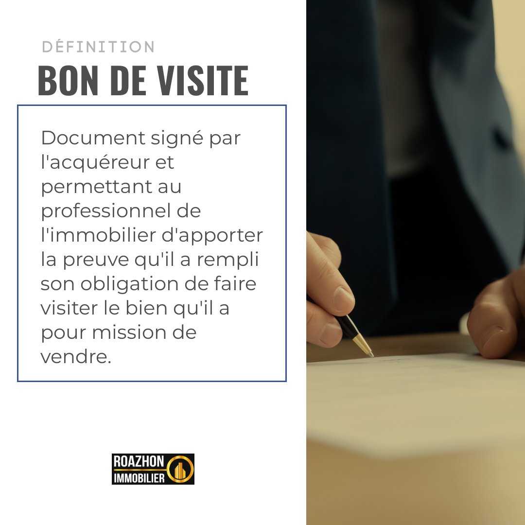 Bon à savoir 💡

En l'absence de bon de visite, le paiement de la commission du professionnel de l'#immobilier pourrait lui être contesté.
Retrouvez-nous ici : roazhon-immo.fr