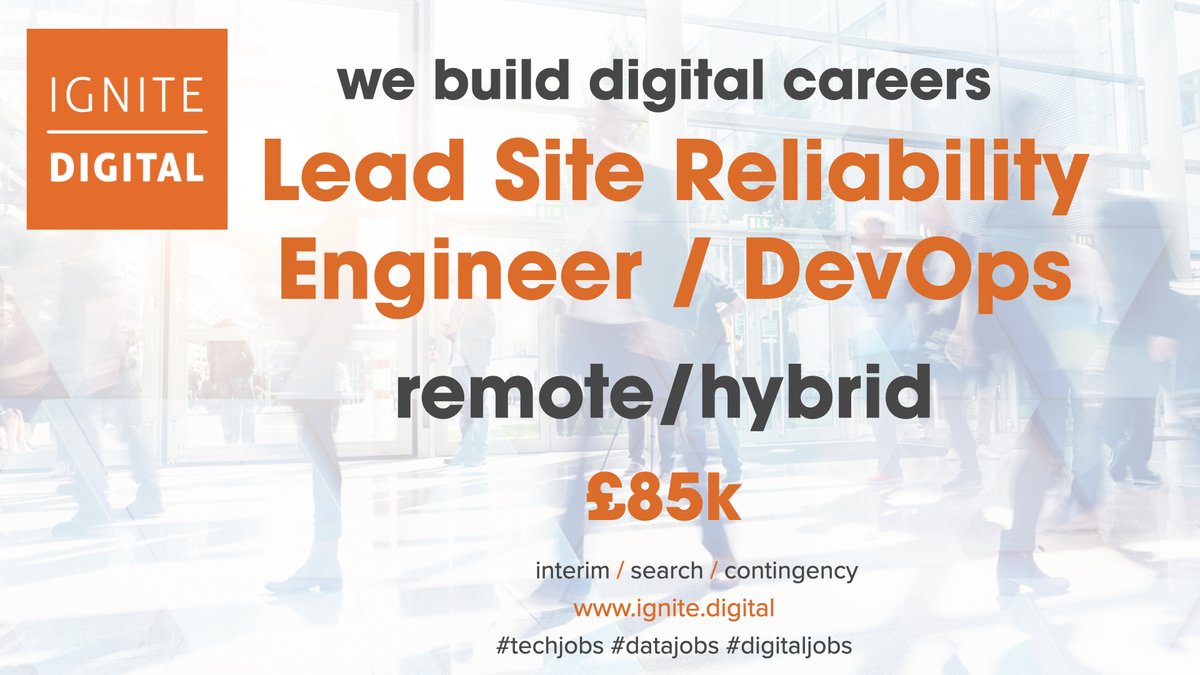 IgniteDigitalHQ's tweet photo. We are looking for an experienced Lead #SiteReliabilityEngineer to join a growing FinTech company
Reach out or head over to our website for a full JD!
https://t.co/gIm6GGe7hD
#devops #sitereliability #azure #leaddevops https://t.co/syiwJp0Ena
