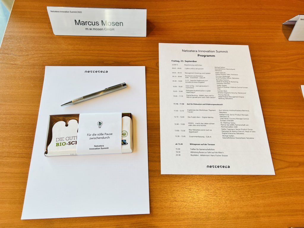 Heute volles Programm beim <a href="/netcetera_buzz/">Netcetera</a> Innovation Summit. Interessante Ausblicke &amp; Einblicke.😉⛵️☀️ #netcetera