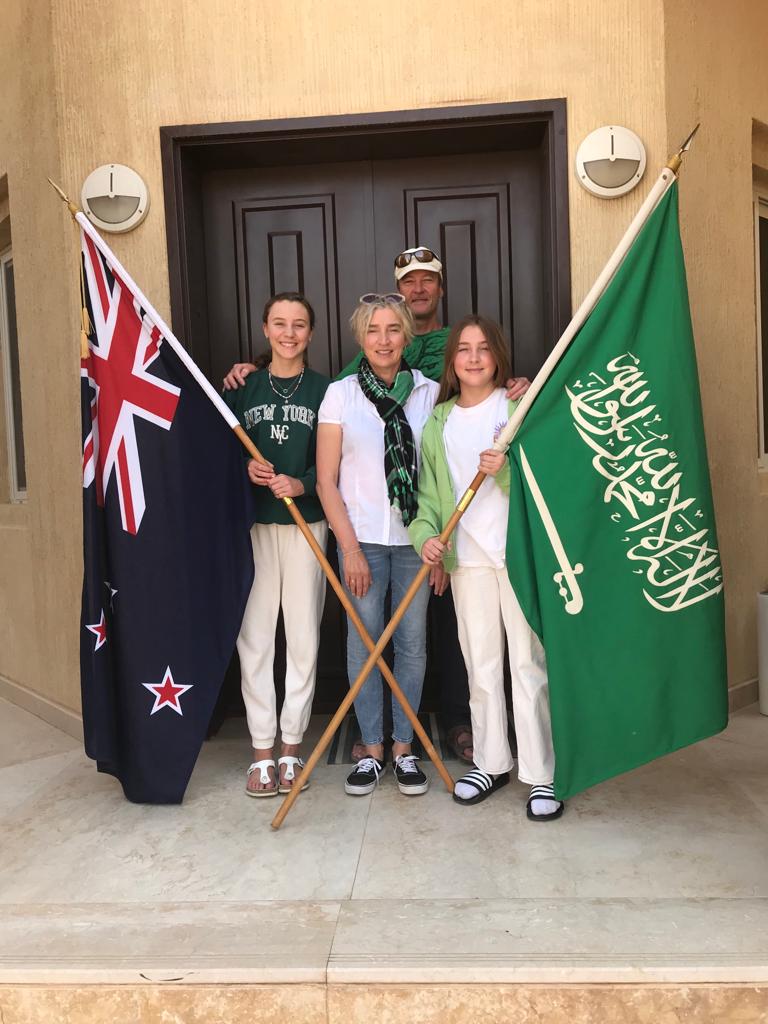 Congratulations from the NZ Embassy and my family to #saudiarabia on the occasion of #nationalday 🇳🇿🇸🇦