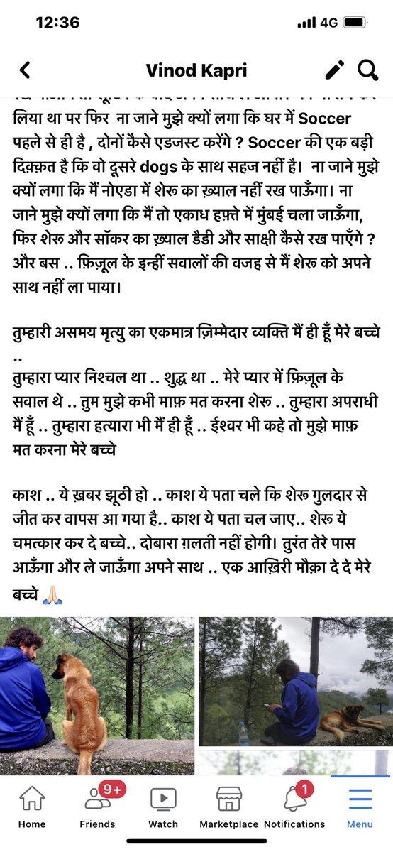 vinodkapri's tweet photo. सिर्फ़ 24 घंटे बाद इतनी भयावह ख़बर.. 

मुझे कभी माफ़ मत करना, शेरू मेरे बच्चे 💔 https://t.co/1yhsOZRAPU