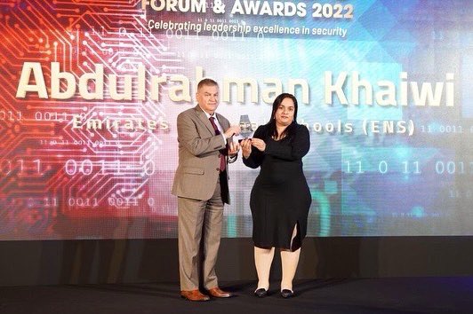 EnsUae's tweet photo. the CISO 50 Awards 2022 honoured enterprise IT security leaders
We congratulate 🎉
Mr. Abdulrahman Khaiwi Head of IT department at Emirates National School for receiving this Award🎖
#CISO50 @tahawultech https://t.co/YMNlgJJ55m