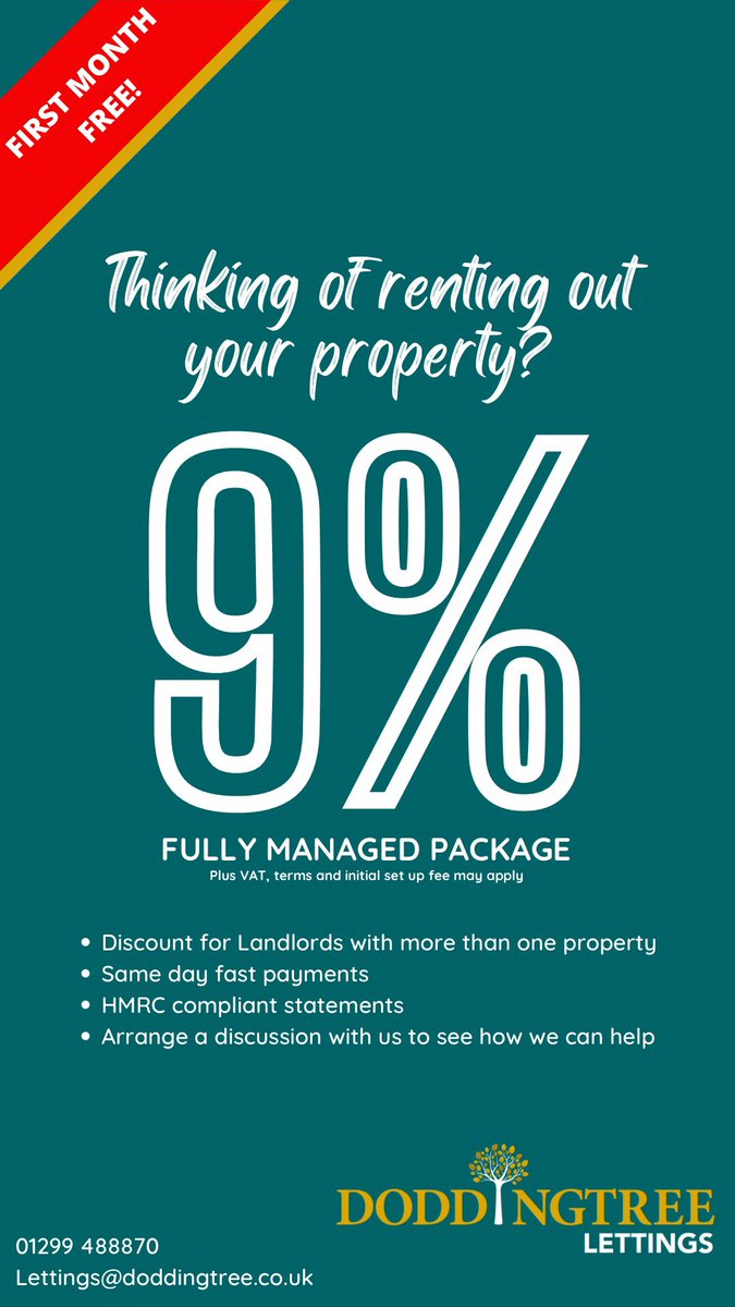 Thinking of renting out your property? #bewdley #wyreforest #kidderminster #stourport