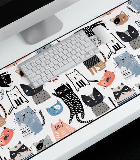 Totesi3's tweet image. Desk Mats - XL Mousepad -  Cat Cute Animals Aesthetic Cute desk mat  Non-Slip - Crazy Cat Lady Gift - Gift for cat Lovers - Mousepad Animals tuppu.net/f92b862 #Etsy #TotesiDesign #LargeMousepad
