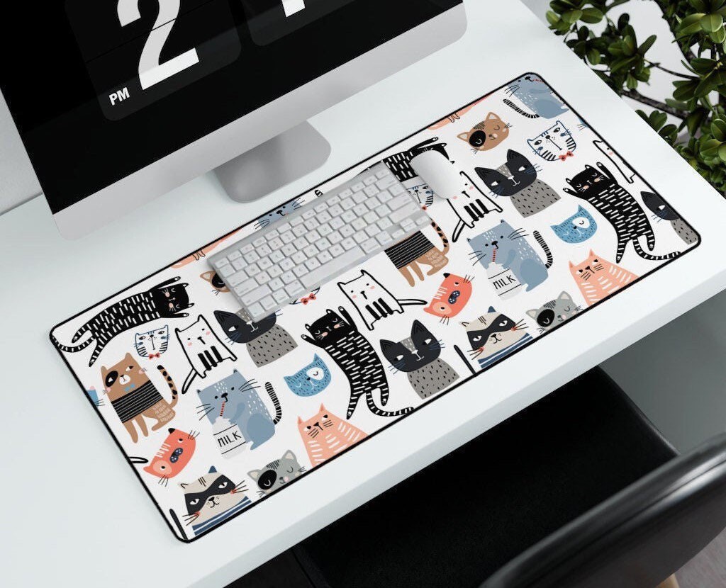 Totesi3's tweet image. Desk Mats - XL Mousepad -  Cat Cute Animals Aesthetic Cute desk mat  Non-Slip - Crazy Cat Lady Gift - Gift for cat Lovers - Mousepad Animals tuppu.net/f92b862 #Etsy #TotesiDesign #LargeMousepad