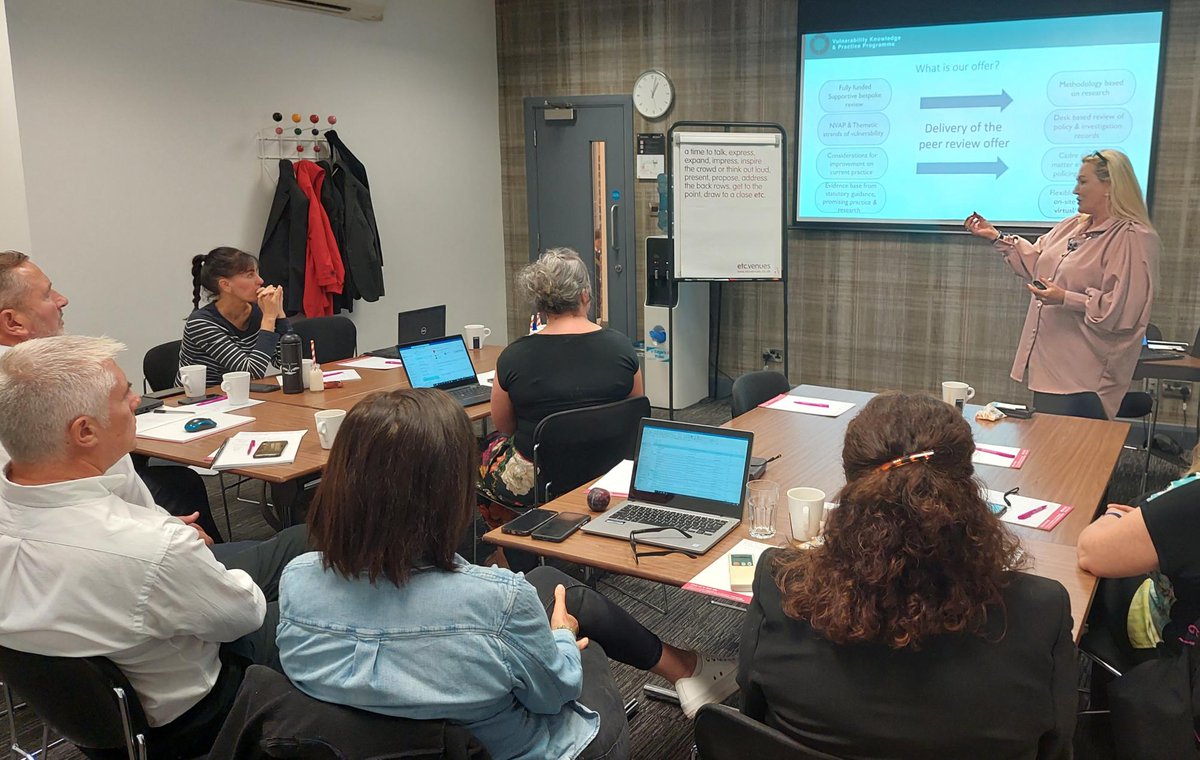TheVKPP's tweet photo. Delighted that Peer Review teams from both #VKPP and Hydrant Programme could come together to #ShareTheKnowledge in a CPD event designed to support forces. https://t.co/C0y8jfrTd5