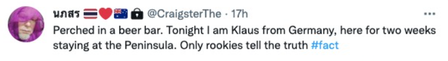 Ray63857154's tweet photo. As Craig says 'Only rookies tell the truth'.    For all those whom donated to his gofundme page, you should remember that. https://t.co/W1Eshzn3Ag