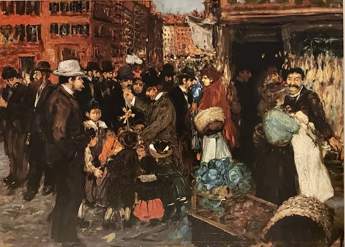 FrankMalfitano's tweet photo. PAINTING OF THE DAY: HESTER STREET, 1905 by #GeorgeBenjaminLuks #painting #AmericanArtist #NYC #HesterStreet #1900s #streetscene https://t.co/mEGhikCyYs
