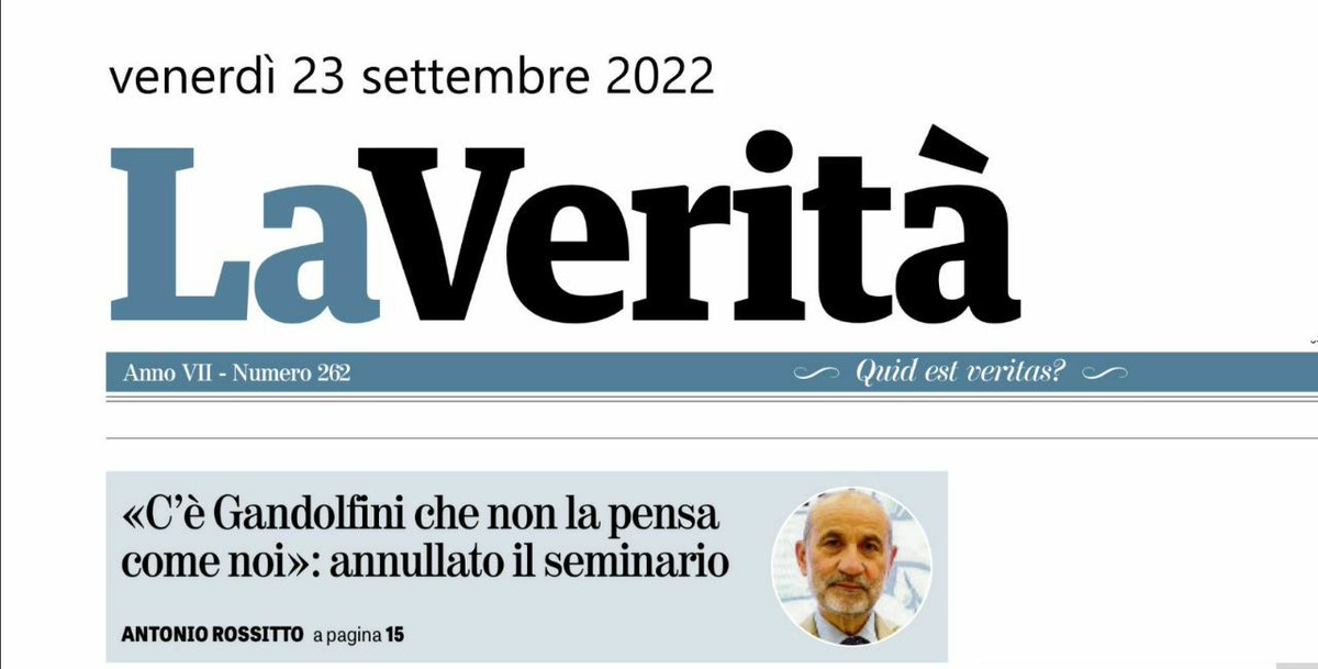 'C'è #Gandolfini che non la pensa come noi': annullato il seminario.

#democrazia
#pluralità
#libertàdipensiero
#ideologiagender