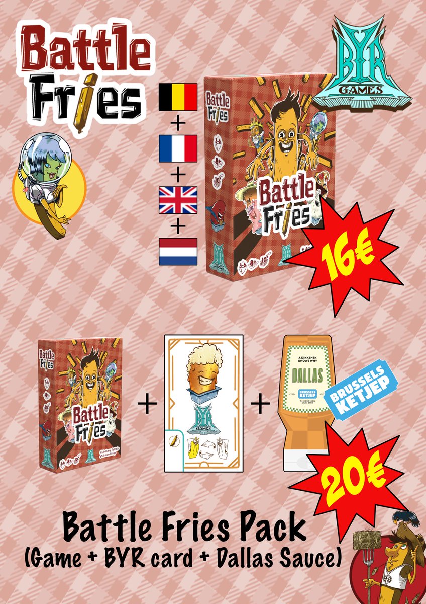 Ce week-end, nous serons à <a href="/BiereALille/">BAL - Bière A Lille</a> !!!
Et nous aurons les 50 premières boîtes de Battle Fries disponibles à la vente.