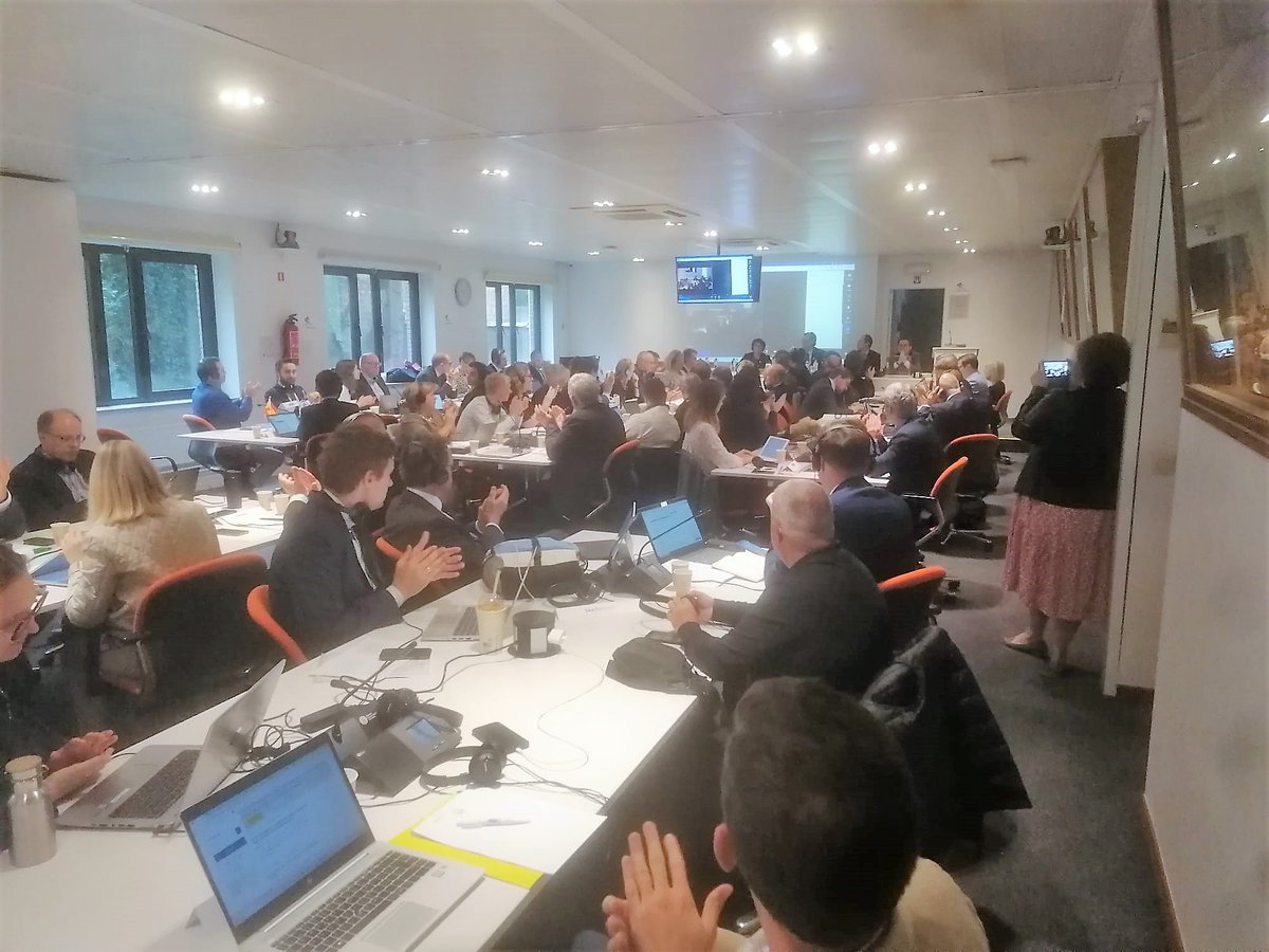 COPACOGECA's tweet photo. 🗝️ moment of internal democracy, #COPA, the European farmers' representative body, voted its new presidency today. 

@ChLambert_FNSEA (@FNSEA 🇫🇷) was re-elected unanimously for a second term of two years, a first in more than 1⃣5⃣ years.

Félicitation ! https://t.co/XtP5QihJQf