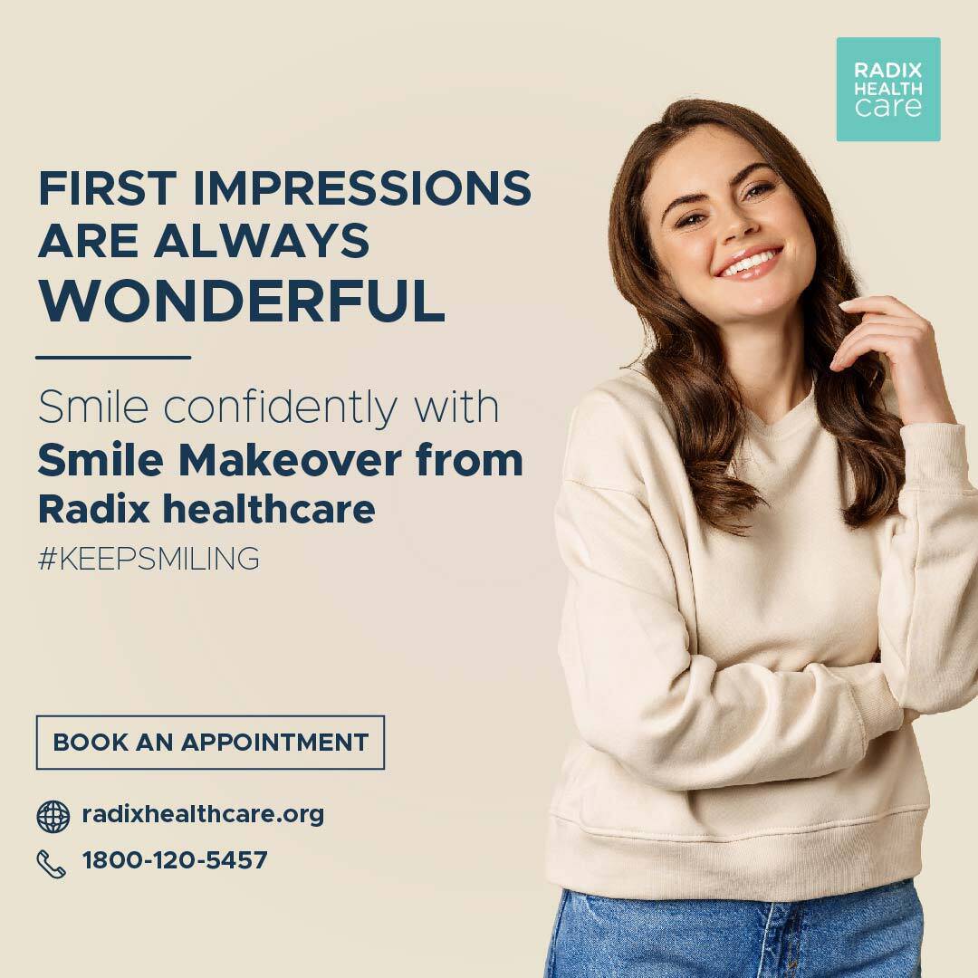 radixhealthcare's tweet image. First impressions are always wonderful.

To get a perfect smile call 1800-120-5457 or visit radixhealthcare.org

#radixhealthcare #dental #teethwithening #teeth #smile #hospital #india #delhi