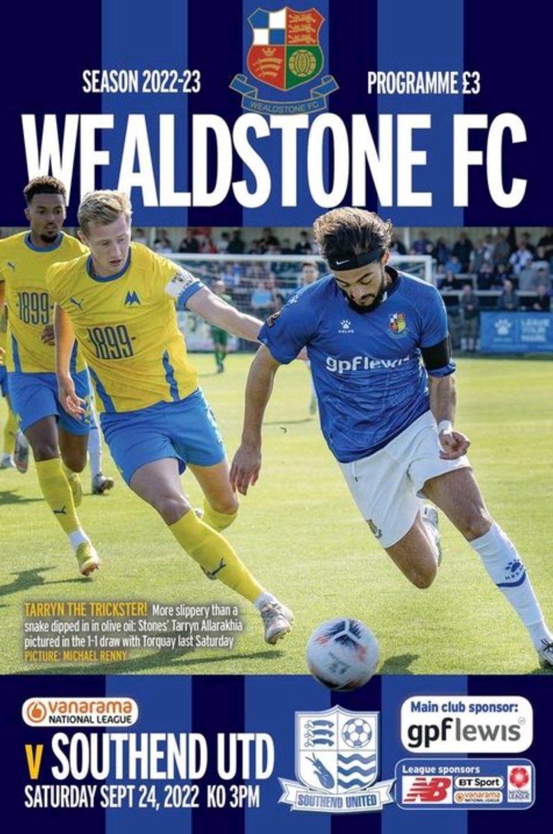 Wealdstone Programme (@wealdstoneprog) on Twitter photo Tomorrow's <a href="/WealdstoneFC/">Wealdstone FC</a> v <a href="/SUFCRootsHall/">Southend United FC</a> programme cover @NonLgeProgs #TomorrowsProgrammeToday Tomorrow's <a href="/WealdstoneFC/">Wealdstone FC</a> v <a href="/SUFCRootsHall/">Southend United FC</a> programme cover @NonLgeProgs #TomorrowsProgrammeToday