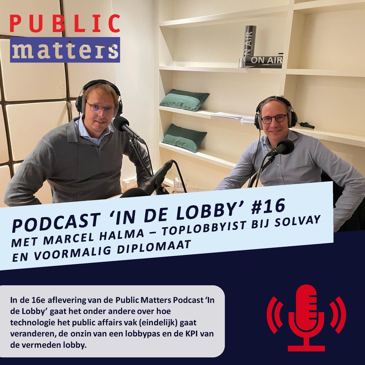 PublicMatters's tweet photo. In een nieuwe aflevering van de #pmpodcast 'In de Lobby' spreekt collega Bas Batelaan met Marcel Halma. Het gaat onder andere over hoe technologie het PA-vak gaat veranderen, de lobbypas en de KPI van de vermeden lobby. Luisteren! https://t.co/v53xqY3FRE #IndeLobby #publicaffairs https://t.co/nFa01FuMN0