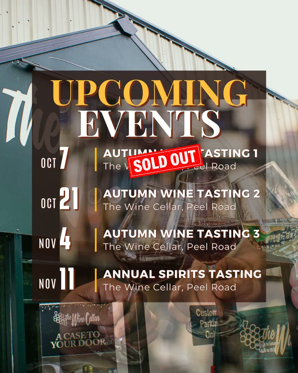 2 weeks until the start of our tastings and we can't wait!
#WineTastings #WineShop