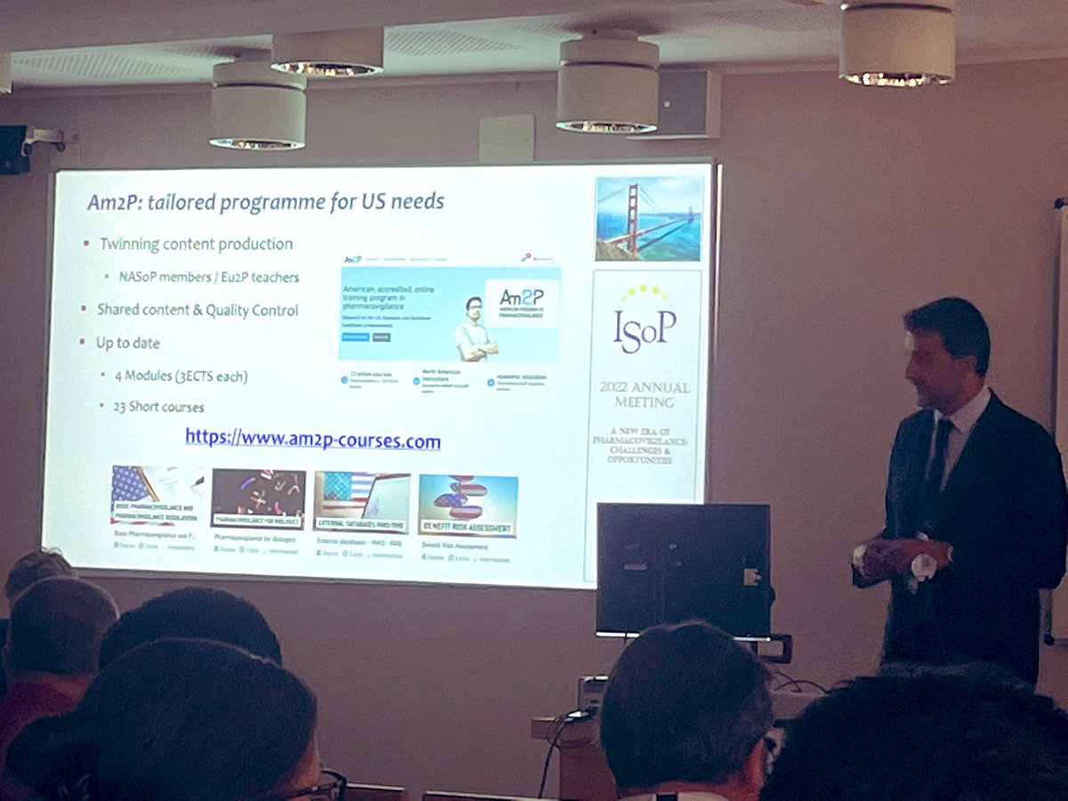 karine_palin's tweet photo. #ISoP + #NASoP + #Eu2P have joined their strengths to build the North American 🌎 training in #pharmacovigilance so called #Am2P #ISoP2022Verona https://t.co/VtyHGH6iWx
