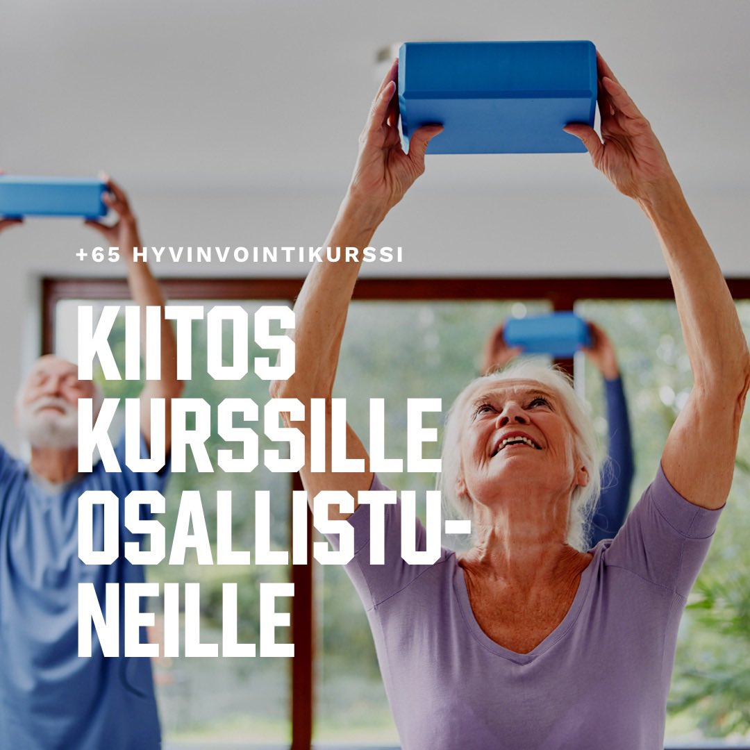 Ensimmäinen +65 Hyvinvointikurssi on saatu päätökseen!

Kaunis kiitos kaikille kurssilaisille. 💙

Käythän antamassa palautetta kurssin markkinointikampanjasta. Ohessa linkki palautekyselyyn: link.webropolsurveys.com/S/57F97840AAD5…

#ikäonvaannumero #matkallahuipulle