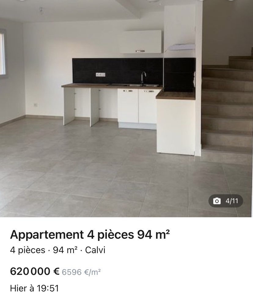 Vous êtes de #Calvi, vous avez 2 enfants et vous rêvez d’acquérir un F4 ?

Nous avons le plaisir de vous proposer ce bien. 

Prix : 620 000€ 

Le petit + : 2eme étage, vue immeubles