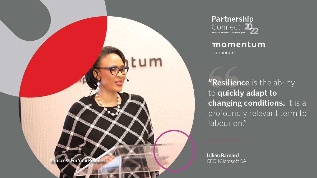 MomCorpZA's tweet photo. Partnership Connect 2022:
Quotable Moments from when @LillianB1 was speaking on how we can continue to lean on technology as part of the new ways of working.
Watch the video and download the White Paper here: https://t.co/ZnSdMAMijp
#successforyourpeople #partnershipconnect https://t.co/Ao6sxshVaI