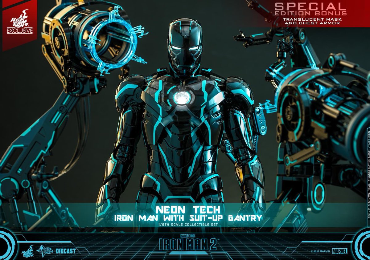 S_U_works's tweet photo. 【Iron Man 2 - 1/6th scale Neon Tech Iron Man with Suit – Up Gantry Collectible Set】
#IronMan #Marvel #MarvelStudios #HotToys #ホットトイズ #NeonTech https://t.co/cf2ly6zqJj