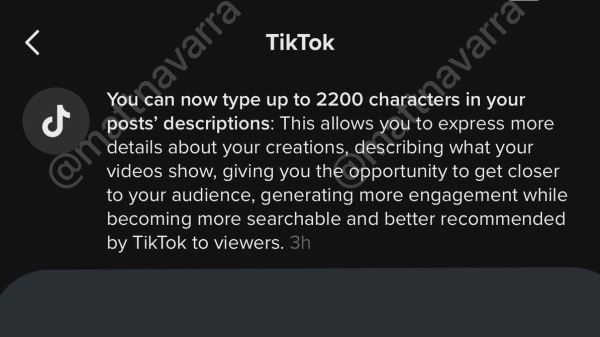 Woah…! TikTok has increased video description character limit to 2,200 characters!

This is huge for creators and massive in terms of TikTok’s plans for becoming a search engine