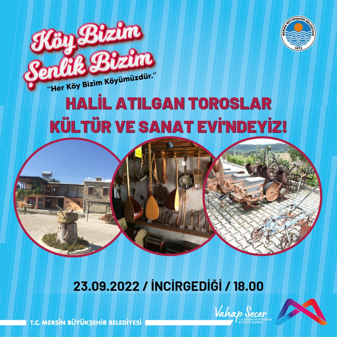 chptarsusilce's tweet photo. #İncirgediği Köyümüzdeyiz😊
"Köy Bizim, Şenlik Bizim!"
Çocuk Şenliğimize tüm çocuklarımızı bekliyoruz.
🍭🎪
📅 23 Eylül Cuma
⏰ 18.00
📍 Halil Atılgan Toroslar Kültür ve Sanat Evi
#VahapSeçer
#MersinBüyükşehirBelediyesi
#TaDeKa https://t.co/x2iIKqw5R6
