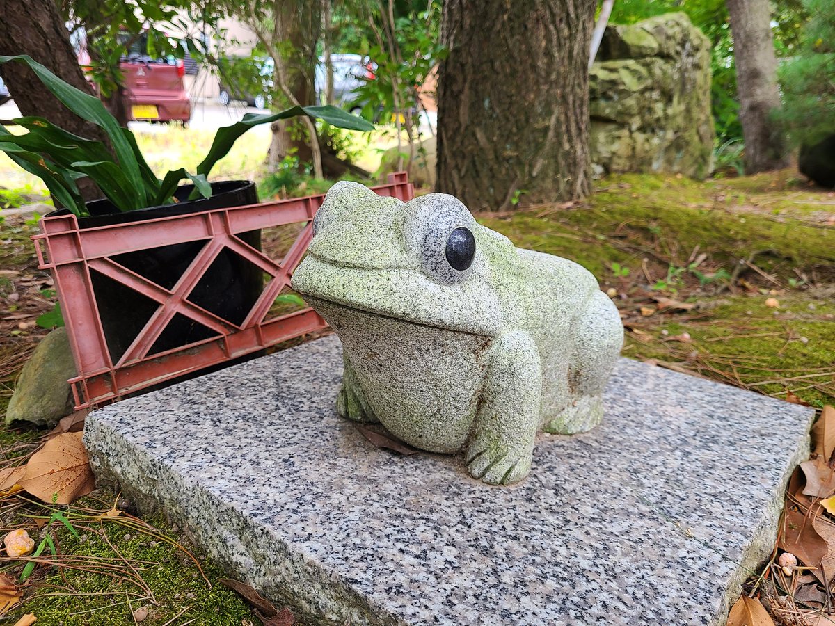 алтарь зелёной лягушки Гэнтэки — когда местную деревню уничтожило наводнением, жители не сдались и восстановили её, наблюдая за лягушками, мирно существующими в стихиях воды и земли. теперь сюда приходят просить у лягушек о несгибаемости воли и смелости.