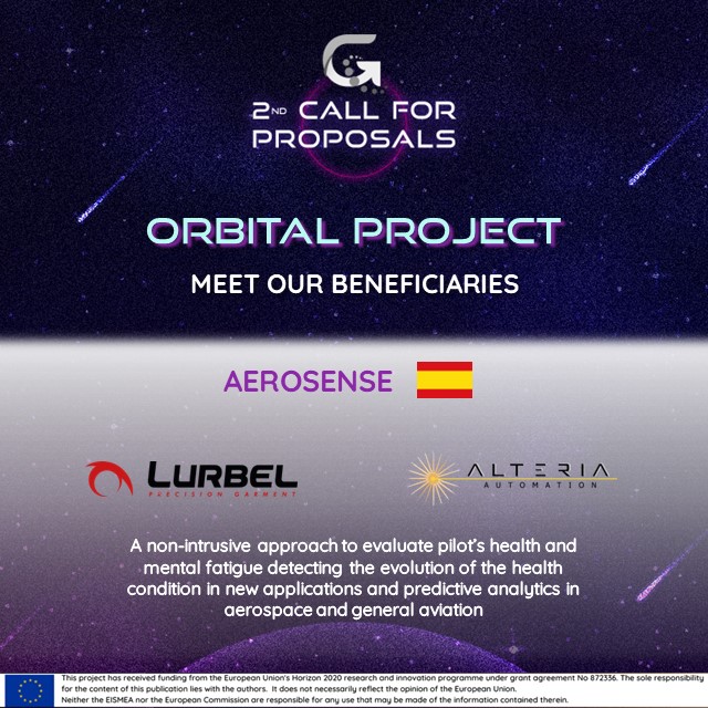 GALACTICA_EU's tweet photo. 👉 Meet AEROSENSE, #OrbitalProject beneficiaires:
@lurbel_pg & @SmartAlteria developed a non-intrusive approach to evaluate pilot’s health and mental fatigue.
#textile #aerospace #advancedmanufacturing #Innovation #innosup @EU_EISMEA @EU_Growth https://t.co/UEKXO3pmkw