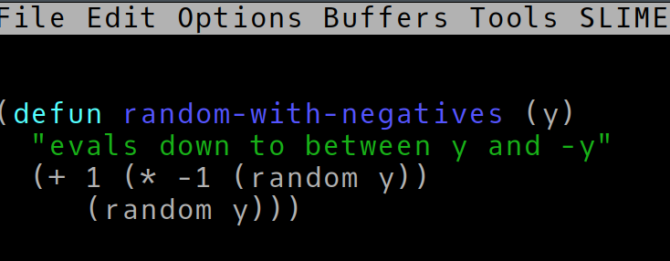 honeyzed97's tweet photo. #'random-with-negatives #commmonlisp #lisp #hackery https://t.co/gq1NELtNvT