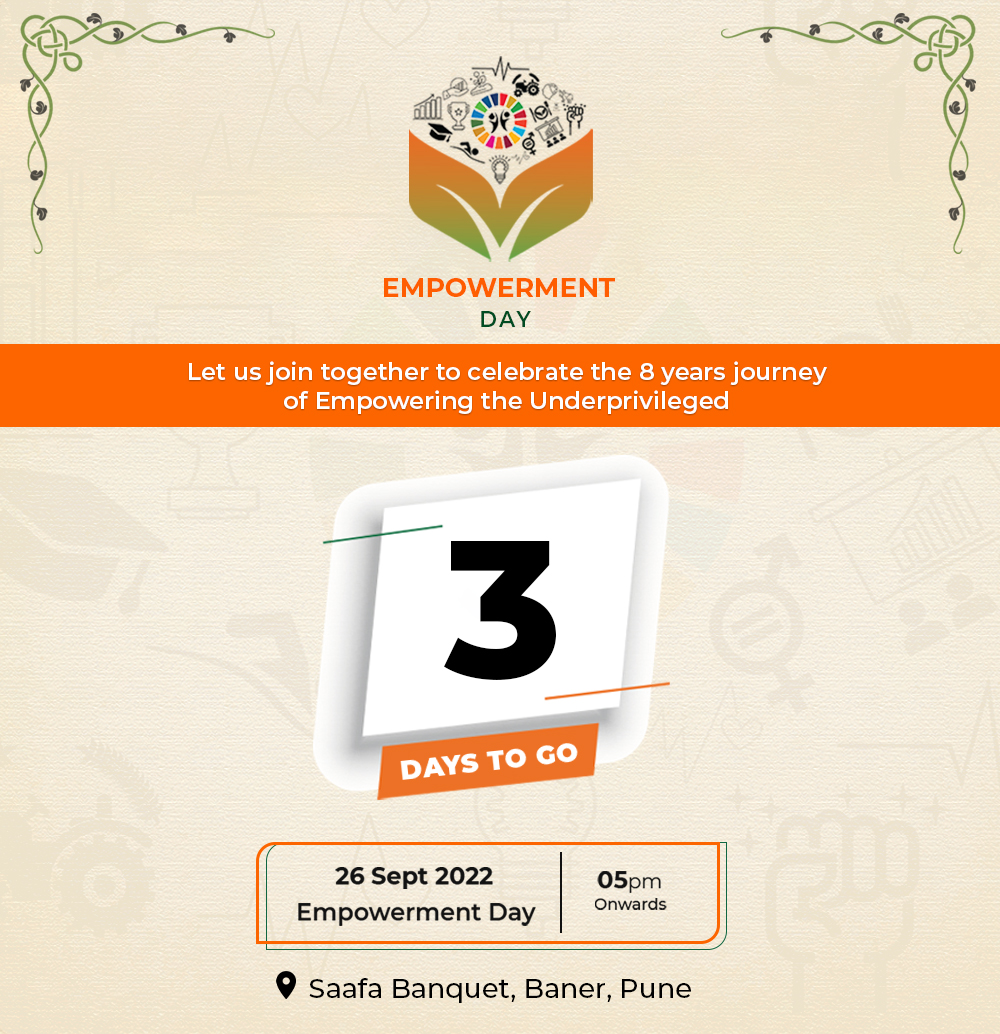 Y4DTeam's tweet photo. 3 days to go...๐
Join us to celebrate the 8 years journey of Empowering The Underprivileged
.
.
.
.
.
#3Daystogo #y4dfoundation #y4dteam #Y4D #empowermentday #7yearsofETU
#empoweringtheunderprivileged #EncourageEducateEmploy #YouthForChange #empowermentday #annualday https://t.co/zhBiRuTikB