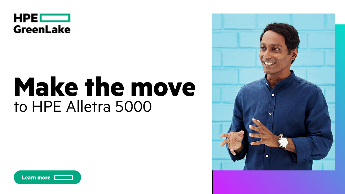 Storm_nicku's tweet photo. HPE Alletra 5000 is everything you love about your HPE Nimble Storage experience and a whole lot more! Here's why: https://t.co/8xyazmDCpg https://t.co/vFm6nFOaia