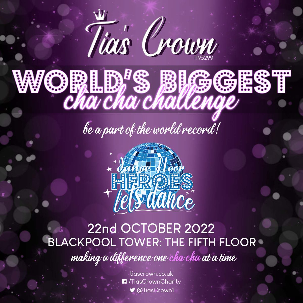 Let's Dance is back in the ballroom on Saturday from 2pm & we'll be teaching the extra special routine for the World's Biggest Cha Cha Challenge for @TiasCrown1
We'd love it if you can join us!

#IfTheCrownFits
#TiasCrown #Charity #DancersMakingADifference