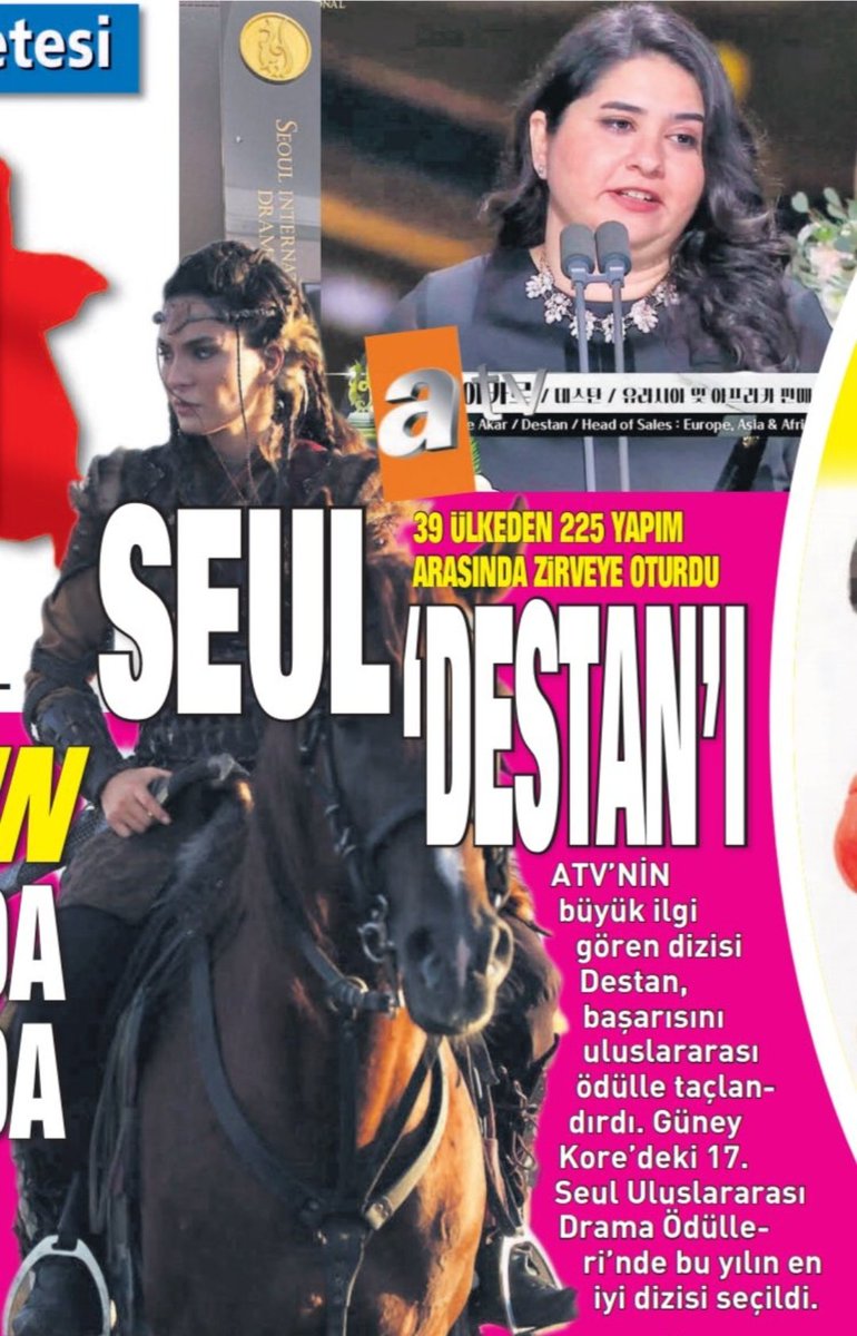 EBRU18_05_94's tweet photo. Buenos días 🌞 🌷 
Seguimos disfrutando del éxito de Destan. La epopeya escrita con letras de oro en Seúl.
Con este premio, Destán superó a otras producciones tanto en Turquía como en extranjero, demostrando su gran éxito internacional. Merecía una segunda temporada 🏹
#EbruŞahin https://t.co/rptnWbGCOT