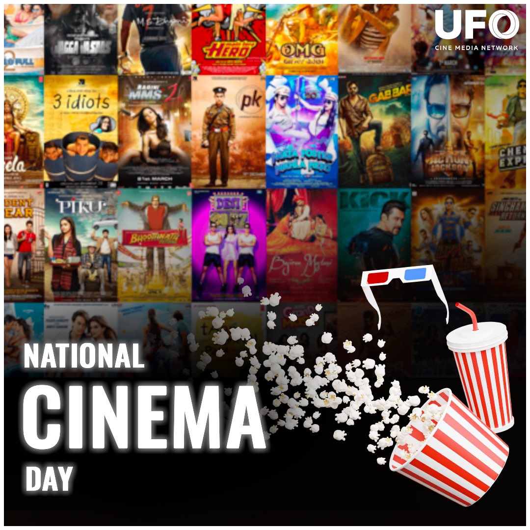 UFOMoviez's tweet image. Enjoy a day at the theatres with “National Cinema Day” being celebrated across cinema theatres in India. And yes a big thank you to all moviegoers for believing in larger than life experience!!! 

#nationalcinemaday #multiplexassociationofindia  #digitalcinema #ufomoviez