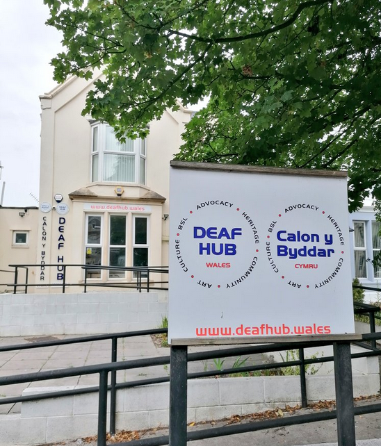 Deaf's tweet photo. Also @DeafHubWales centre at 163 Newport Rd, Cardiff will be lighting blue. Diolch! #IDSL2022 #BlueLight @Wfdeaf https://t.co/qnUBhJFenm