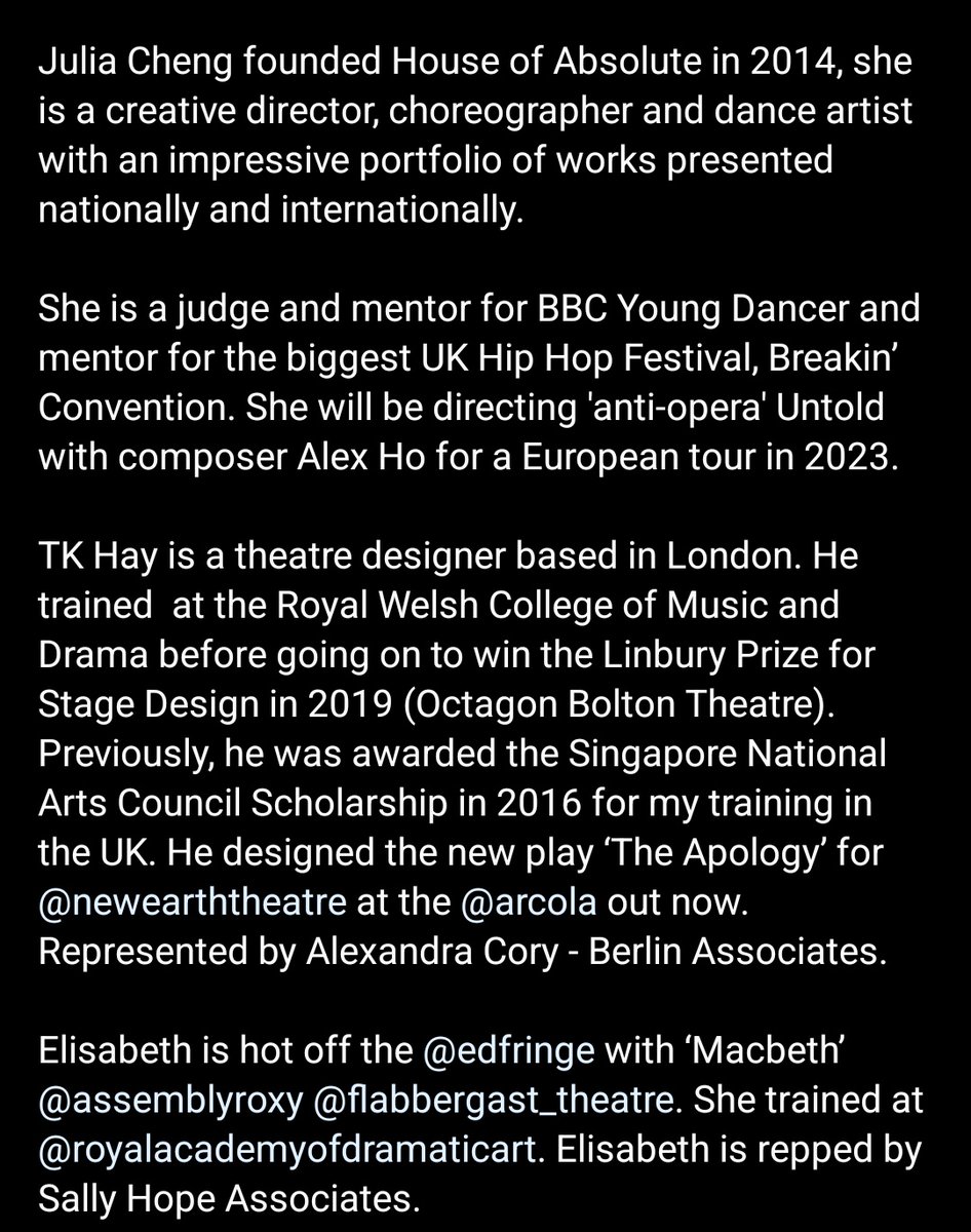 Let's celebrate the 3 #Besea wins at <a href="/TheStage/">The Stage</a> Debut awards! Congrats #juliacheng for Best Creative West End Debut for her choreo of ‘Cabaret’, <a href="/tkhaydesign/">TK Hay</a> for Best Design for ‘An Adventure’ and to #elisabethgunawan for Best Performer in a Play for ‘Unforgettable Girl’!