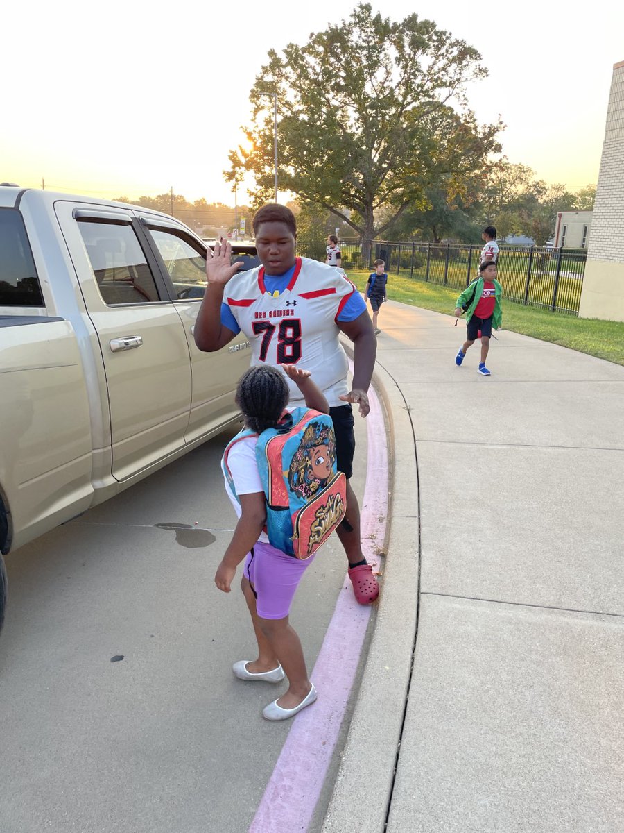 TylerLegacyFB's tweet photo. Thanks to @RiceTylerISD for having us this morning. What a great way to start game day! #TEAM22 #FutureRedRaiders @CoachJoeWillis @jsmiley1984 @TLRedRaiders https://t.co/XH8p7Unmea