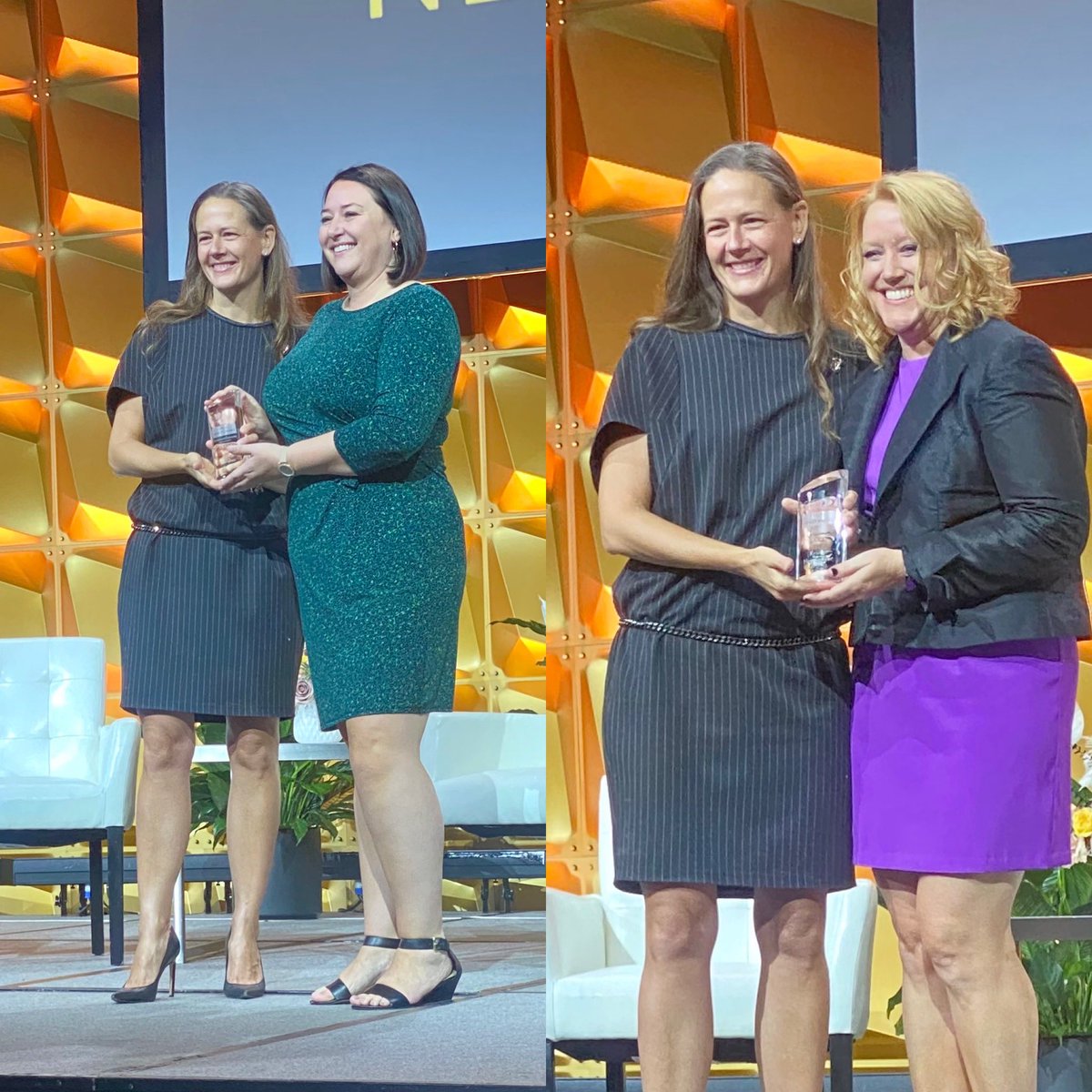 LeslieTeskey's tweet photo. Congratulations @kristinhornberg &amp; @aletha_planner on your @CREW_Network #Impactawards  You represent @IndyCREW well! #crewconvention #crewomen #chooseindycrew https://t.co/TautxsPE9d
