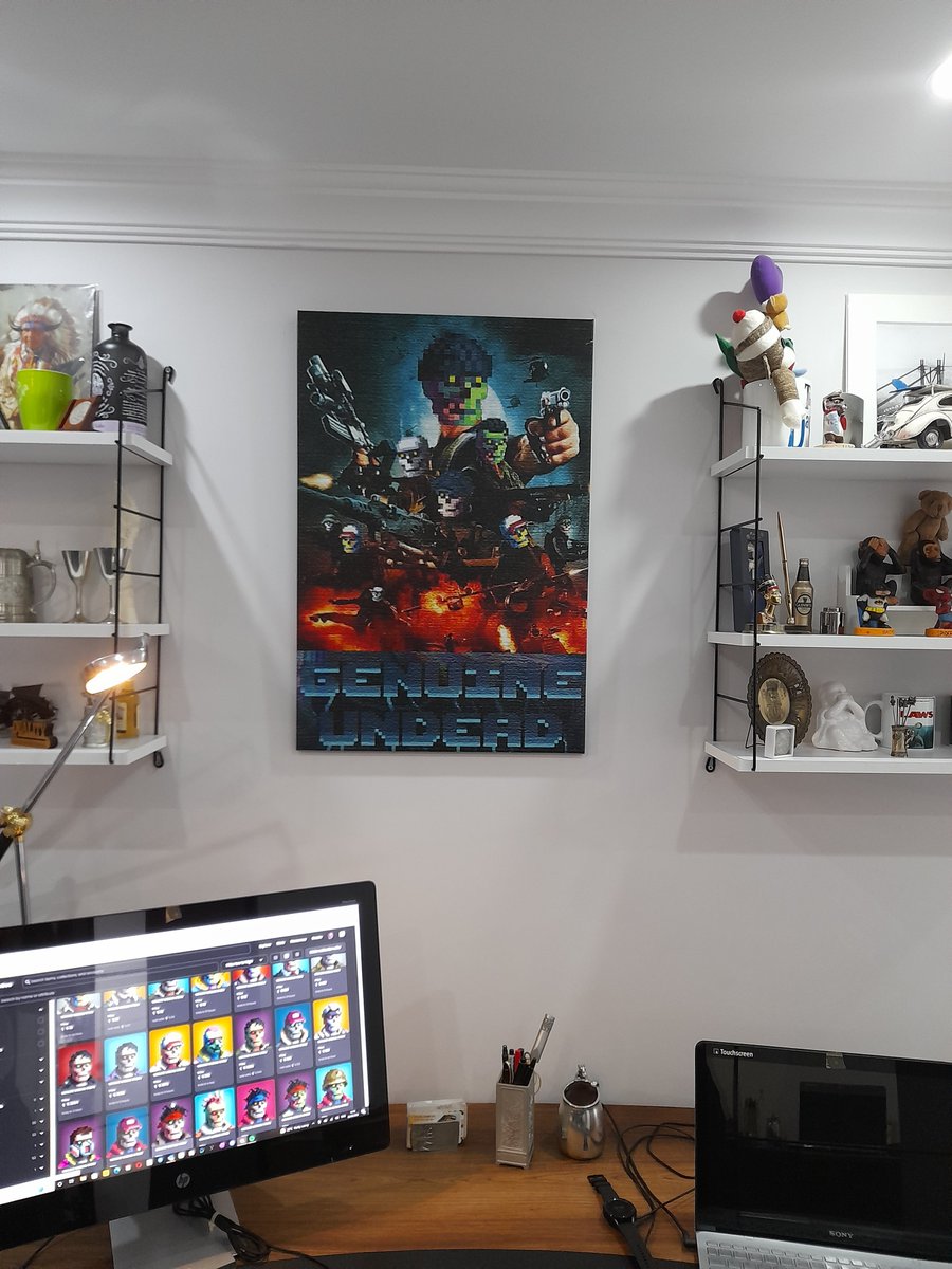 glynsenior's tweet photo. Good Afternoon Undead Army, Just Picked up 2 Canvasses I Had Made, looking Good on My Wall, Check out @GenuineUndead Come &amp; Join The Undead Army, All The Best 🧡 https://t.co/CE69g6Iq87