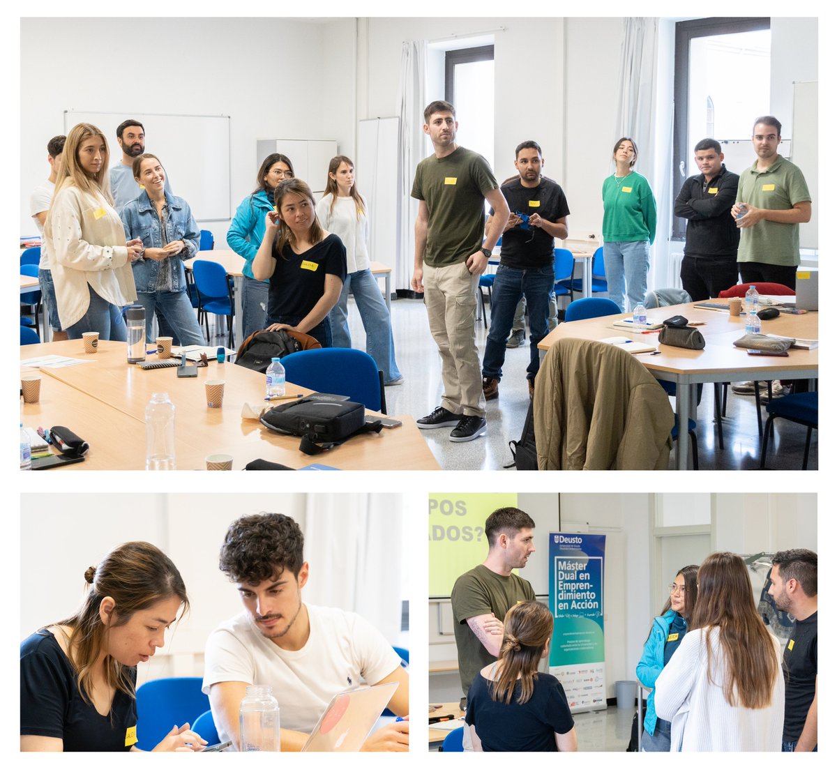 deustoEmprende's tweet photo. 🔚Termina la semana de formación del #MasterDual en #EmprendimientoenAccion de la mano de @ifr_ss. Hoy, los y las participantes han creado los equipos de trabajo y han 🔎conocido el reto que tendrán que solucionar la próxima semana.
¡Estamos convencid@s que lo harán genial! 🤞 https://t.co/5LVJSSJorA