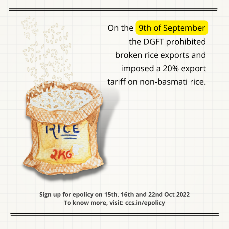 ccsindia's tweet photo. Broken rice and broken promises - join us for epolicy, a 3-day online introductory course in public policy to learn more about the policy space in India! Register here: https://t.co/TdMC9agsBz
#CCSIndia #epolicy #publicpolicy #certificatecourse #youngleaders #exportersindia