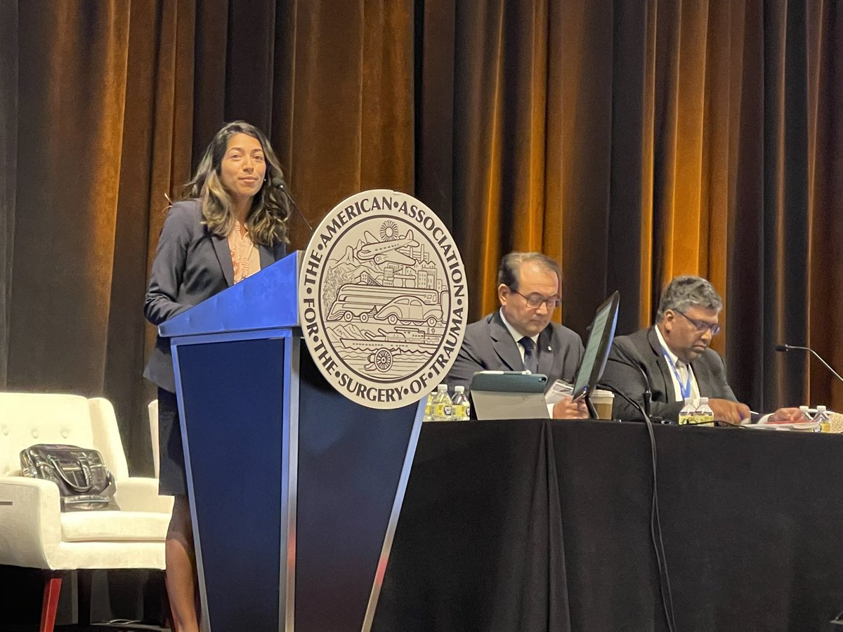 jaydoucet's tweet photo. Souma Kundu, MS4 @UCSDMedSchool does a professional job at the #AAST2022 podium discussing degraded care with lack of interpreter use for Spanish speaking trauma patients - should evidence of adequate interpreter/language in the trauma bay should be @acscot verification criteria? https://t.co/yKC6bQdUtE