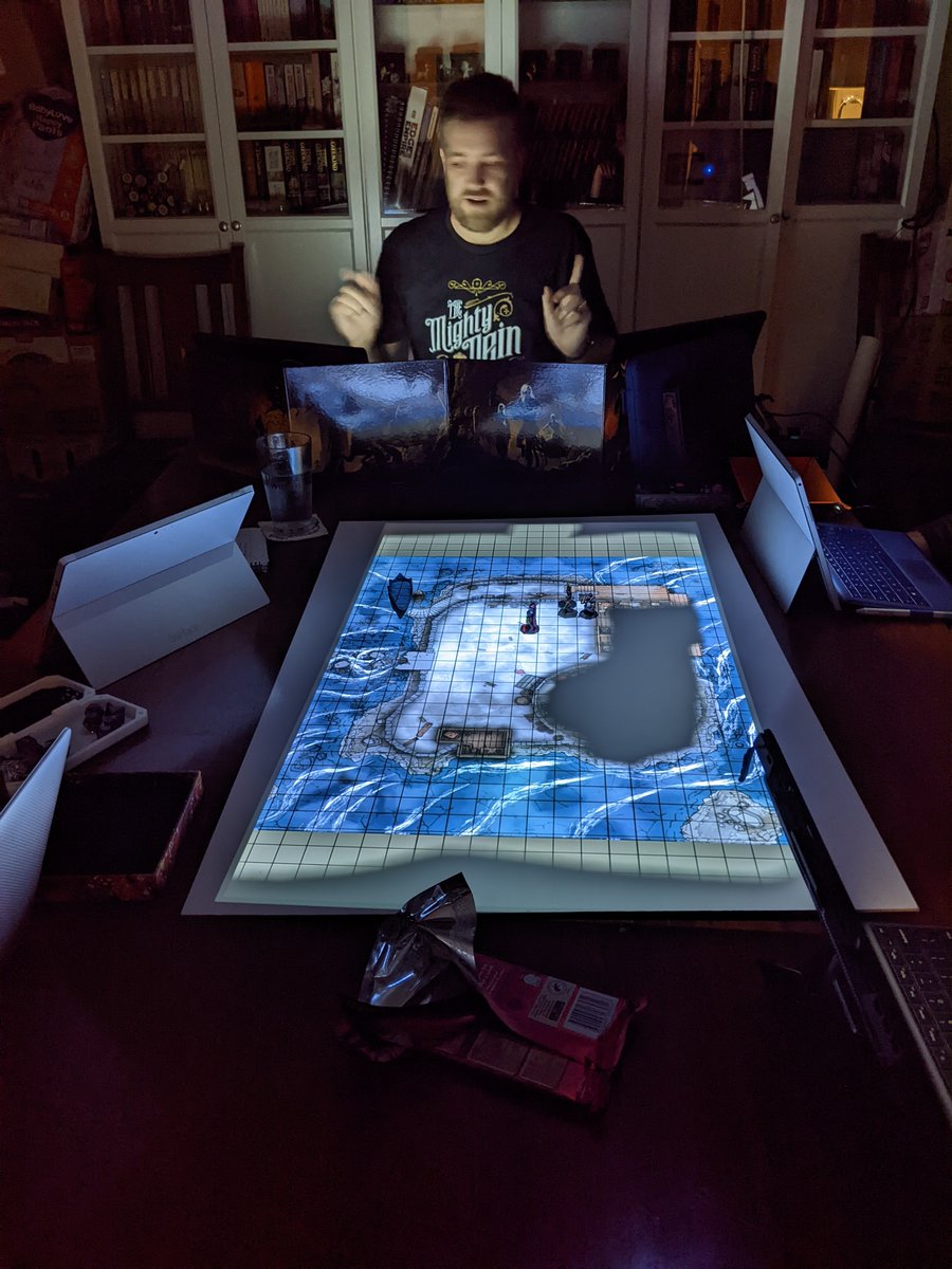 glen_d_watkins's tweet photo. Last Friday I ran the Lamenting Lighthouse from @TheRubyFeather. It was a nice break from the Dungeon of the Mad Mage and a chance to play with some horror vibes.
#mz4250 #dungeonsanddragons #tabletop #ttrpg #dnd #5e #dnd5e #arkenforge #Therubyfeather #criticalrolemerch https://t.co/NiRP9CwBY9