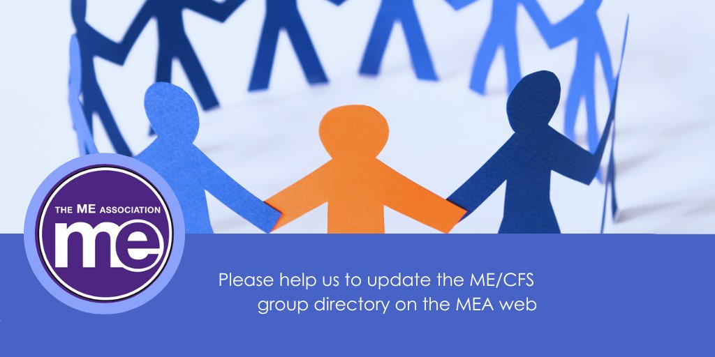 Updating the #SupportGroup Directory - Please RT

The ME Association has a list of independently run local ME/CFS support groups. 

To amend any details that are incorrect or to add a new group, please email contact@meassociation.org.uk

#pwME #MECFS #MyalgicE #LocalSupportGroup