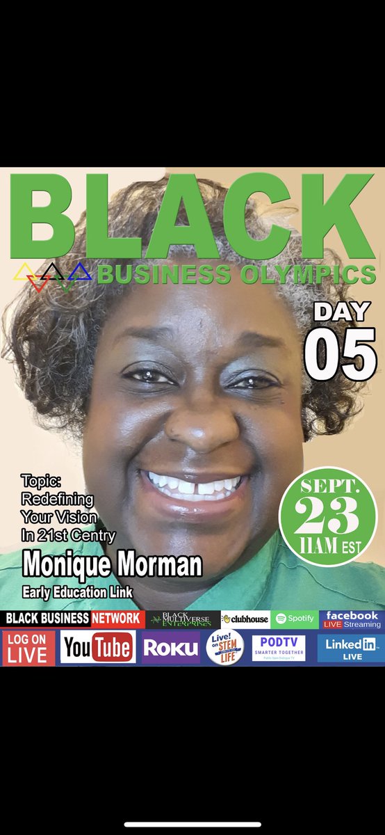 Day 5 part 1 tune in to the Black Business Olympics #blackbusinessolympics #blackbusinessexpousa #geniusiscommon #blackbusiness #blacknetwork