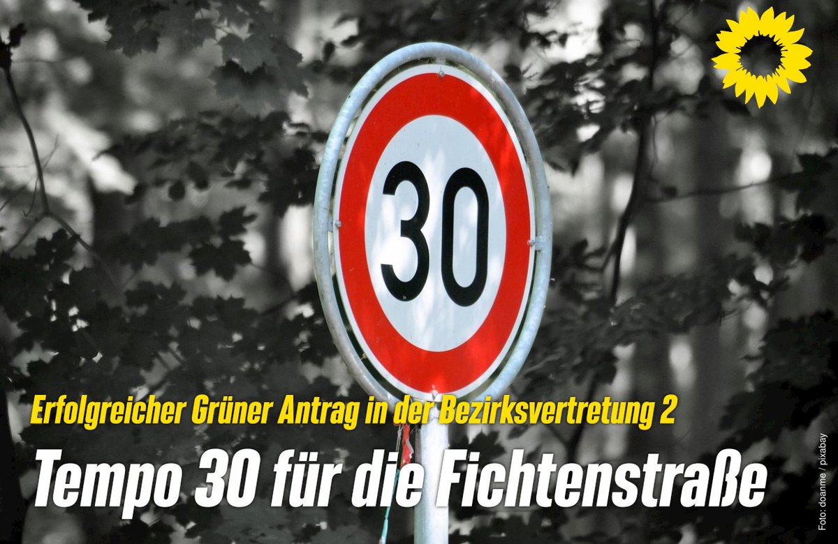 Am 20.09 hat die #Bezirksvertretung 2 beschlossen, auf der Fichtenstraße in #Flingern Süd auf dem Abschnitt zw. Werdener Str. und #zakk die erlaubte Höchstgeschwindigkeit auf 30 km/h zu begrenzen – für weniger Lärm und mehr #Verkehrssicherheit für Anwohnende &amp; zakk-Besucher*innen