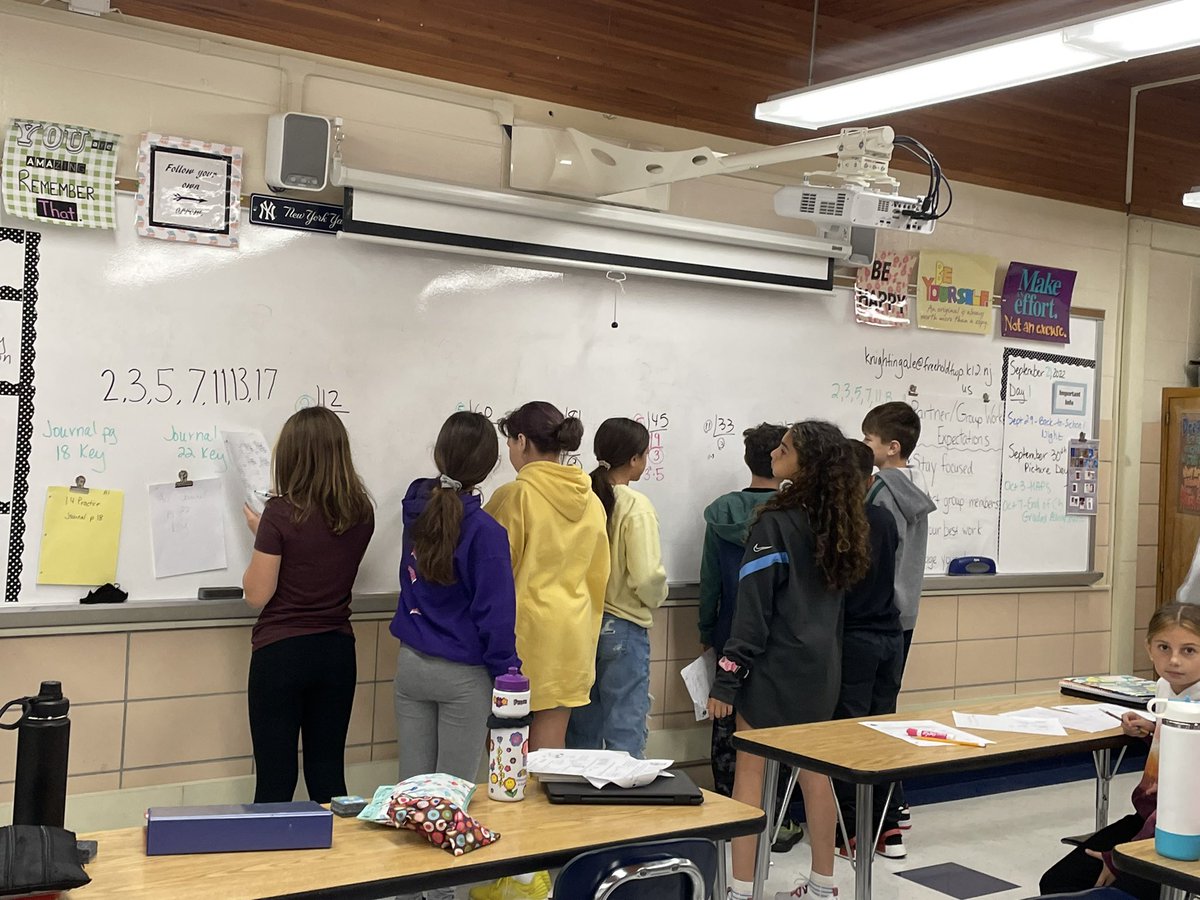 teachmathMsN's tweet image. Prime Factorization Championship! The 6th graders are loving stations, team quizizz games and prizes! Upside-down division experts now! The winners received math pencils and smelly stickers today! Way to go! Bragging rights!  @CTB_TSmith @CTBarkalow  @CTB_Rosen