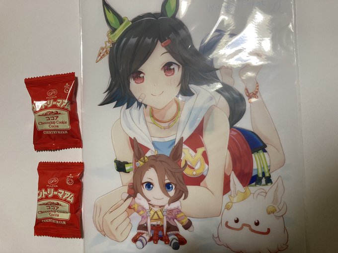 #プリステ25Rうどんさん( )のBNWファイル。シンプルにとってもかわいい。白背景を活かした透明感のある塗り、ぼくもやりてぇ〜!(できない)カントリーマァムまでいただいてしまった、ありがとうございます!お渡しした色紙、表に飾っていただいていてめちゃくちゃ笑いました! 