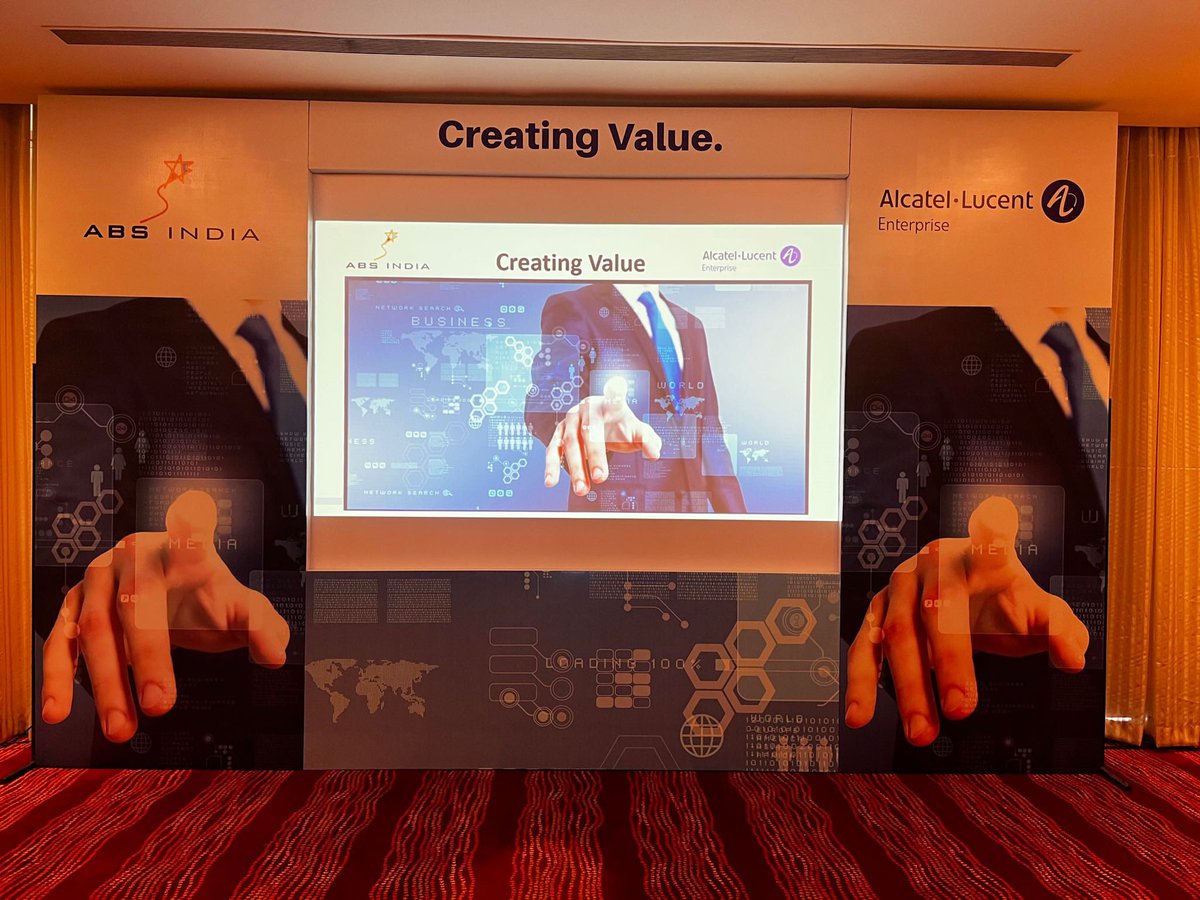 mishraamresh's tweet photo. Stage it set for @ALUEnterprise & @ABSIndia1 1st Customer Roadshow in #Mumbai #CreatingValues. #WhereEverythingConnects @prasath_L_rao @sujit18 @SunilAr43795014 @rmadan71 @IlyaGutlin https://t.co/ZPbT7l8tAb