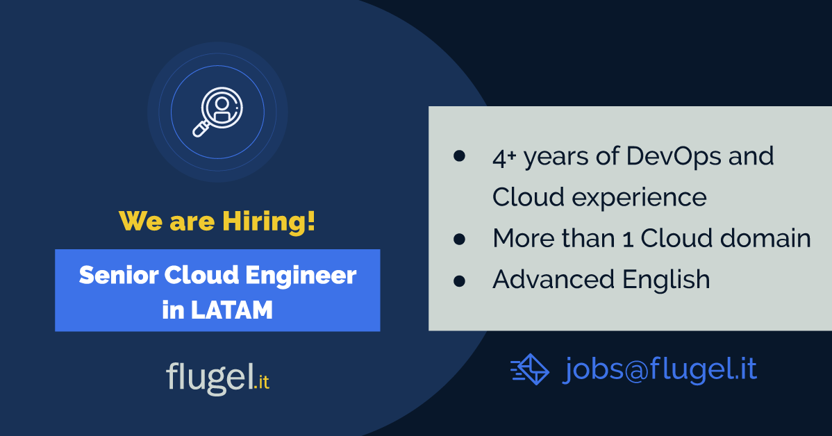 flugelit's tweet photo. We are #Hiring!🔎#SeniorCloudEngineer #LATAM
Be part of a great team🙌
Join us today!👇
https://t.co/hfAO8en2hR

#OpenPositions #Career #WeareHiring #IT #JobHiring #JobOpportunities #RemoteOpportunity https://t.co/j2QdPslGSj